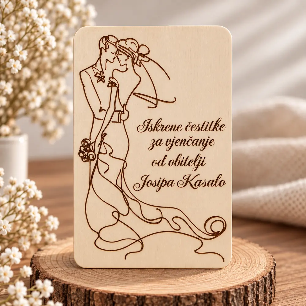 Drvena kuverta za darivanje - klizna