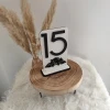 Minimalistički broj za stol za vjenčanje s ukrasnim postoljem broj 15